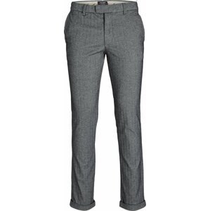 Chino kalhoty 'OLLIE' jack & jones světle šedá / černá