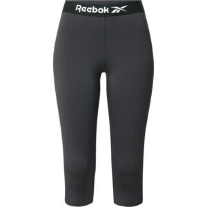 Sportovní kalhoty Reebok Sport černá / bílá
