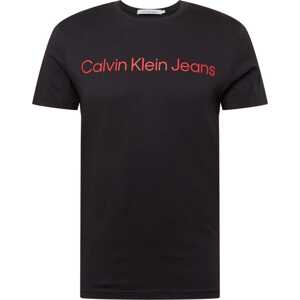 Tričko Calvin Klein Jeans červená / černá