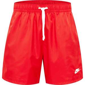 Kalhoty Nike Sportswear červená / bílá