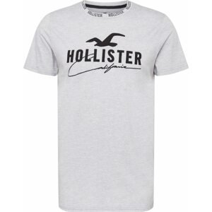 Tričko Hollister šedý melír / černá