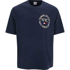 Tričko Tommy Jeans Plus písková / námořnická modř / červená / bílá