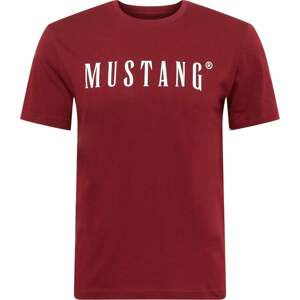 Tričko 'Alex' mustang tmavě červená / bílá