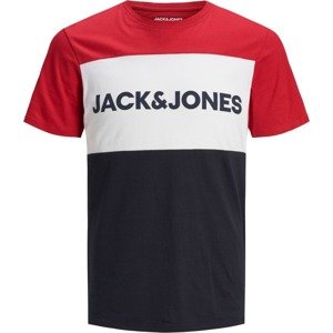 Tričko Jack & Jones Plus tmavě modrá / melounová / bílá