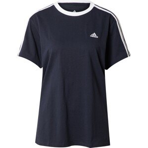 Funkční tričko 'Essentials 3-Stripes' ADIDAS SPORTSWEAR tmavě modrá / bílá