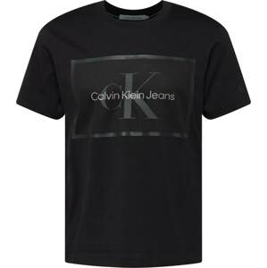 Tričko Calvin Klein Jeans antracitová / černá
