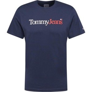Tričko Tommy Jeans námořnická modř / grenadina / bílá