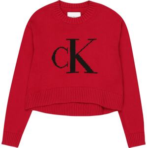 Svetr Calvin Klein Jeans červená / černá