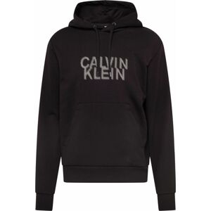 Mikina Calvin Klein světle šedá / černá