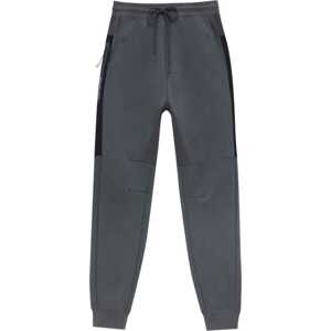 Kalhoty Pull&Bear tmavě šedá / černá