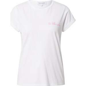 Tričko 'LA BELLA VITA' Maison Labiche růžová / bílá
