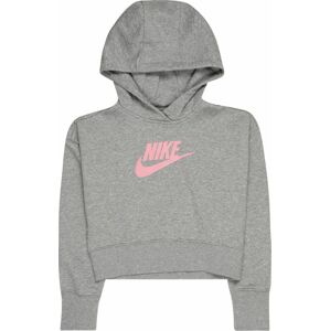 Mikina Nike Sportswear šedý melír / světle růžová
