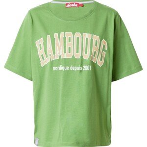 Tričko 'Hambourg' Derbe béžová / světle zelená / bílá