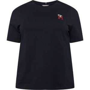 Tričko Tommy Hilfiger Curve marine modrá / červená / bílá