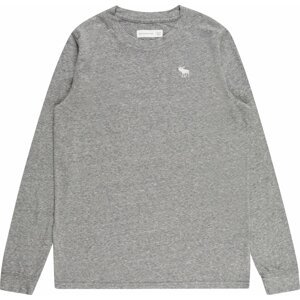 Tričko Abercrombie & Fitch šedý melír / bílá