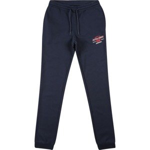 Kalhoty 'GORDON' Jack & Jones Junior námořnická modř / červená / bílá