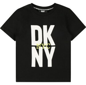 Tričko DKNY žlutá / černá / bílá