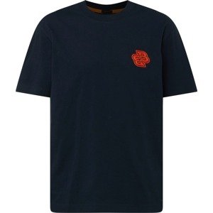 Tričko 'Tevarsity' Boss Orange námořnická modř / tmavě oranžová