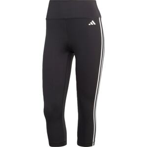 Sportovní kalhoty 'Train Essentials 3-Stripes High-Waisted 3/4' adidas performance černá / bílá