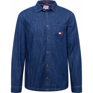 Košile Tommy Jeans modrá džínovina / červená / bílá