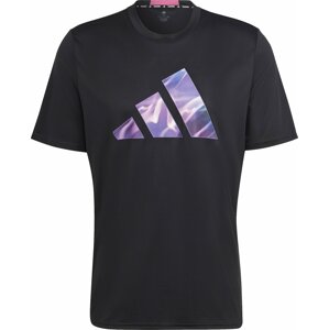 Funkční tričko adidas performance fialová / pastelová fialová / černá