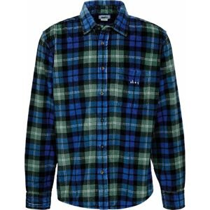 Košile 'Andrew Woven' Obey modrá / zelená