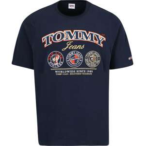 Tričko Tommy Jeans Plus marine modrá / mix barev