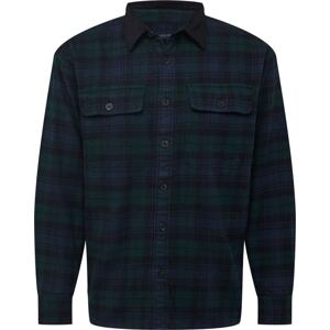 Košile Abercrombie & Fitch námořnická modř / smaragdová / černá