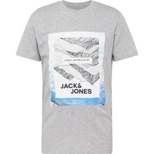 Tričko 'BOOSTER' jack & jones světlemodrá / světle šedá / černá / bílá
