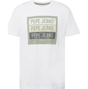 Tričko 'ACEE' Pepe Jeans béžová / enciánová modrá / jablko / bílá