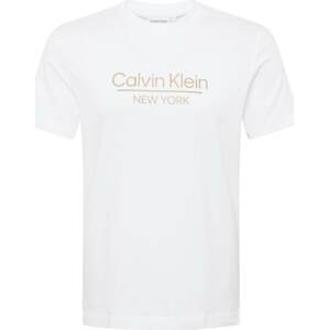 Tričko Calvin Klein světle béžová / offwhite