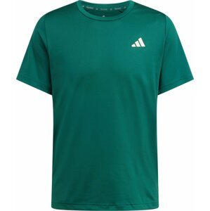 Funkční tričko adidas performance krémová / tmavě zelená