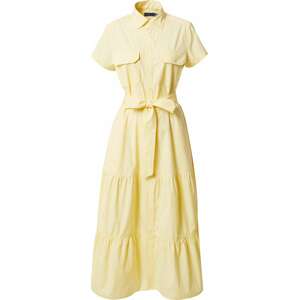 Košilové šaty Polo Ralph Lauren světle žlutá