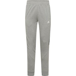 Sportovní kalhoty ADIDAS SPORTSWEAR šedý melír / černá / bílá