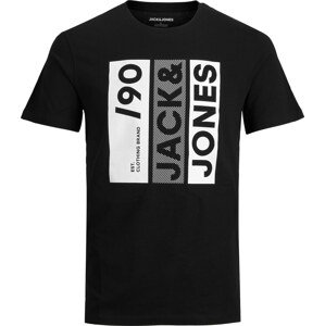 Tričko 'JIO' jack & jones černá / bílá