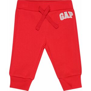 Kalhoty GAP šedá / červená / bílá