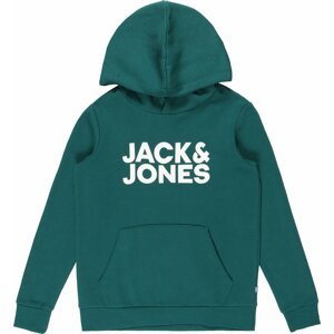 Mikina Jack & Jones Junior smaragdová / bílá