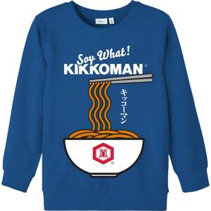 Mikina 'From Kikkoman' name it modrá / oranžová / červená / bílá