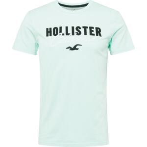 Tričko Hollister mátová / černá / bílá