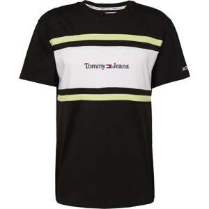 Tričko Tommy Jeans světle zelená / červená / černá / bílá