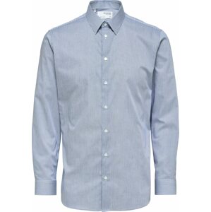 Společenská košile Selected Homme modrá / bílá