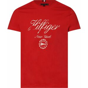 Tričko Tommy Hilfiger kouřově šedá / červená