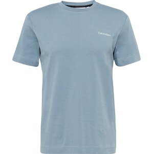 Tričko Calvin Klein kouřově modrá / bílá