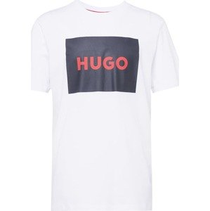 Tričko 'Dulive' HUGO marine modrá / melounová / bílá