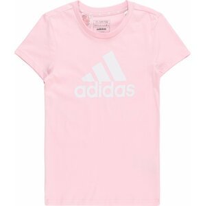 Funkční tričko 'Essentials Big Logo ' ADIDAS SPORTSWEAR růžová / bílá
