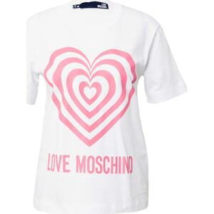 Tričko Love Moschino pink / bílá