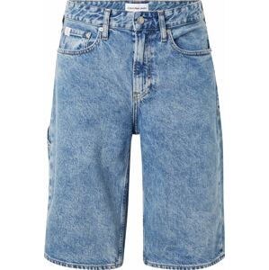 Kalhoty Calvin Klein Jeans modrá džínovina
