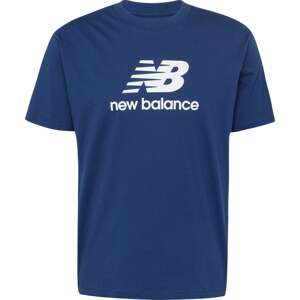 Tričko New Balance námořnická modř / bílá