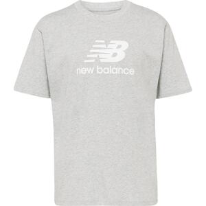 Tričko New Balance šedý melír / bílá