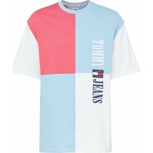 Tričko Tommy Jeans modrá / světlemodrá / červená / bílá